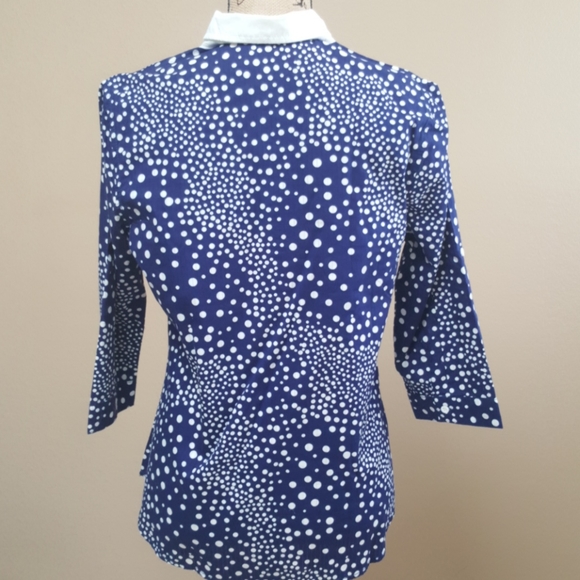 Navy Dotty Blouse - Picture 3 of 4